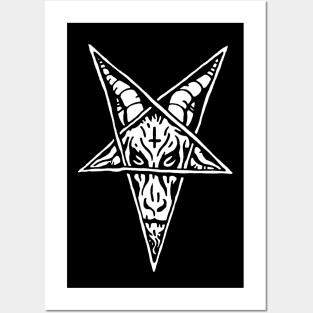Satan Pentagram Posters and Art